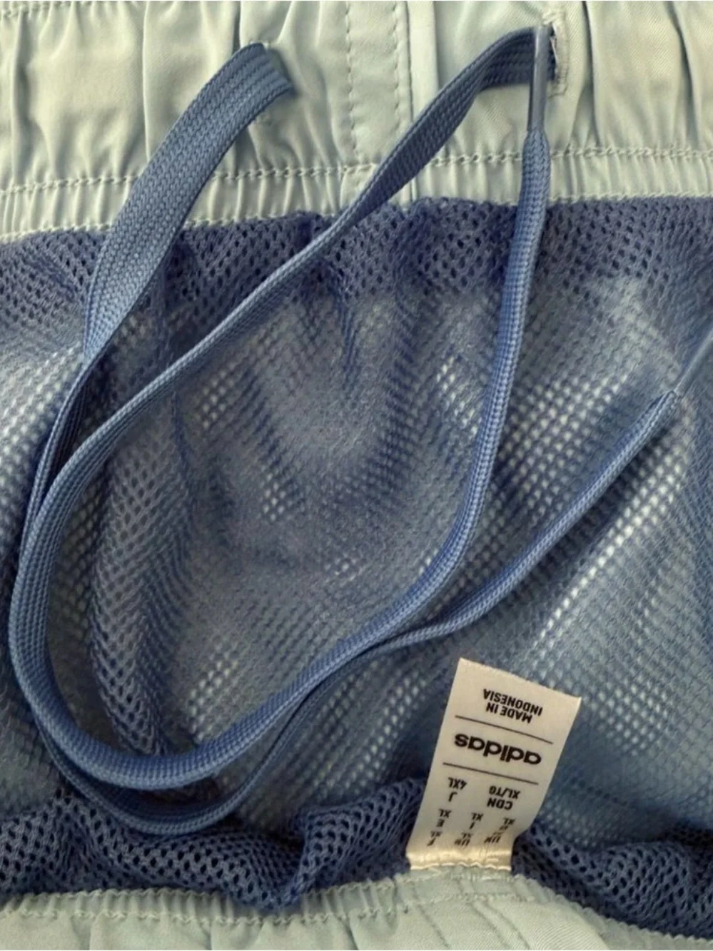 NWT Adidas Mens XL Blue Solid CLX Swim Trunks Classic Length Board Shorts IL4007